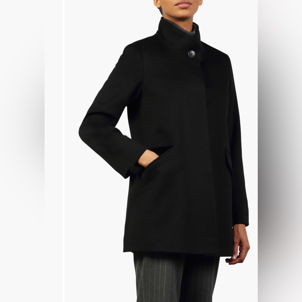 Fleuette Wool Stand Collar Car Coat Size 12 - Picture 3 of 9